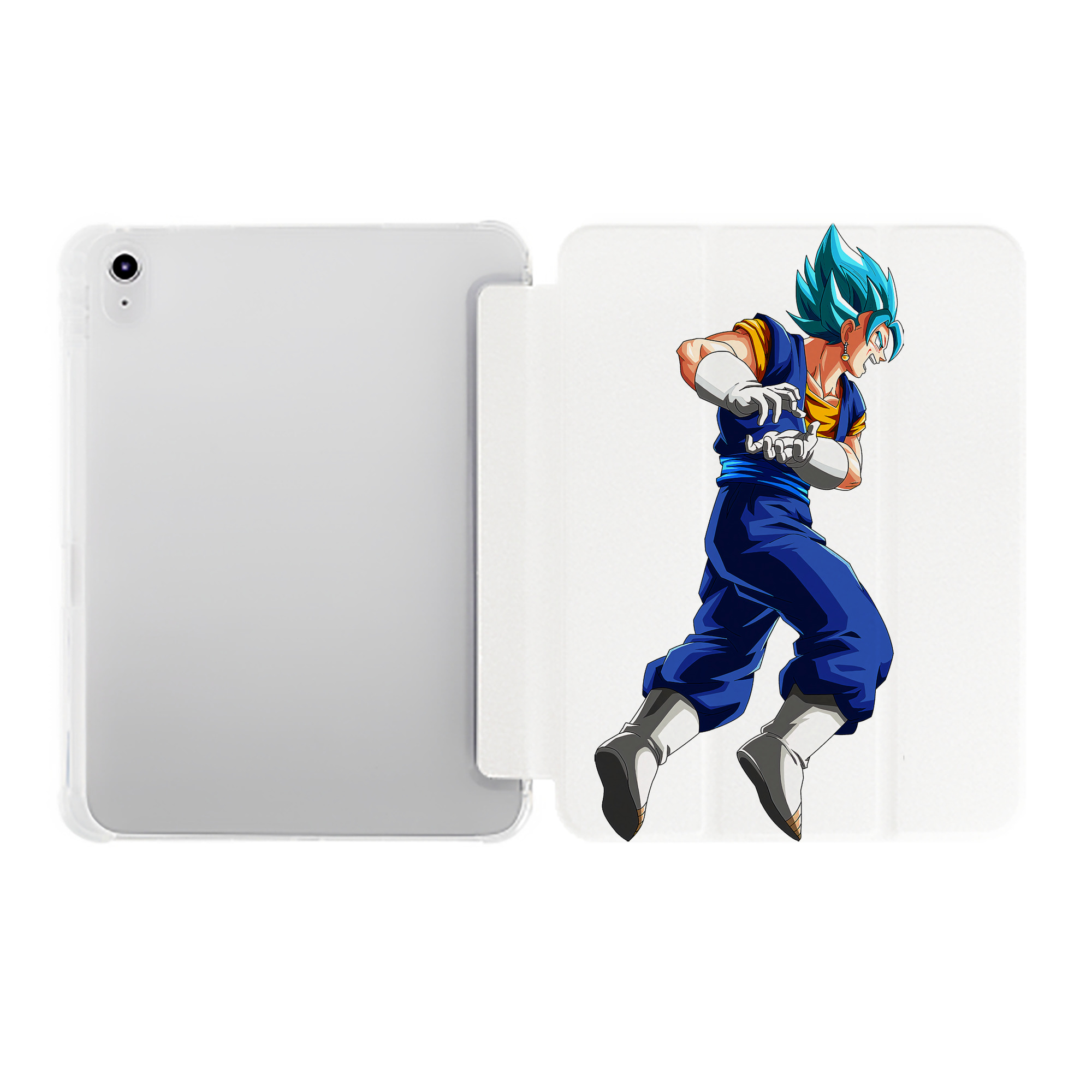 （画像用） ドラゴンボール ベジット DRAGON BALL Vegetto IPad ケース ペン収納付き 三つ折りスタンド PUレザー×シリコン 対応機種9.5/10.5/10.9インチ